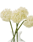 Cream Allium Faux Flower Stem for Stylish Home Decor