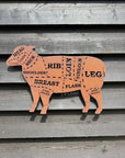 Rusty Metal Butchers Lamb Sign