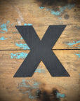 12" and 5" Black Fat Font Metal Letters.