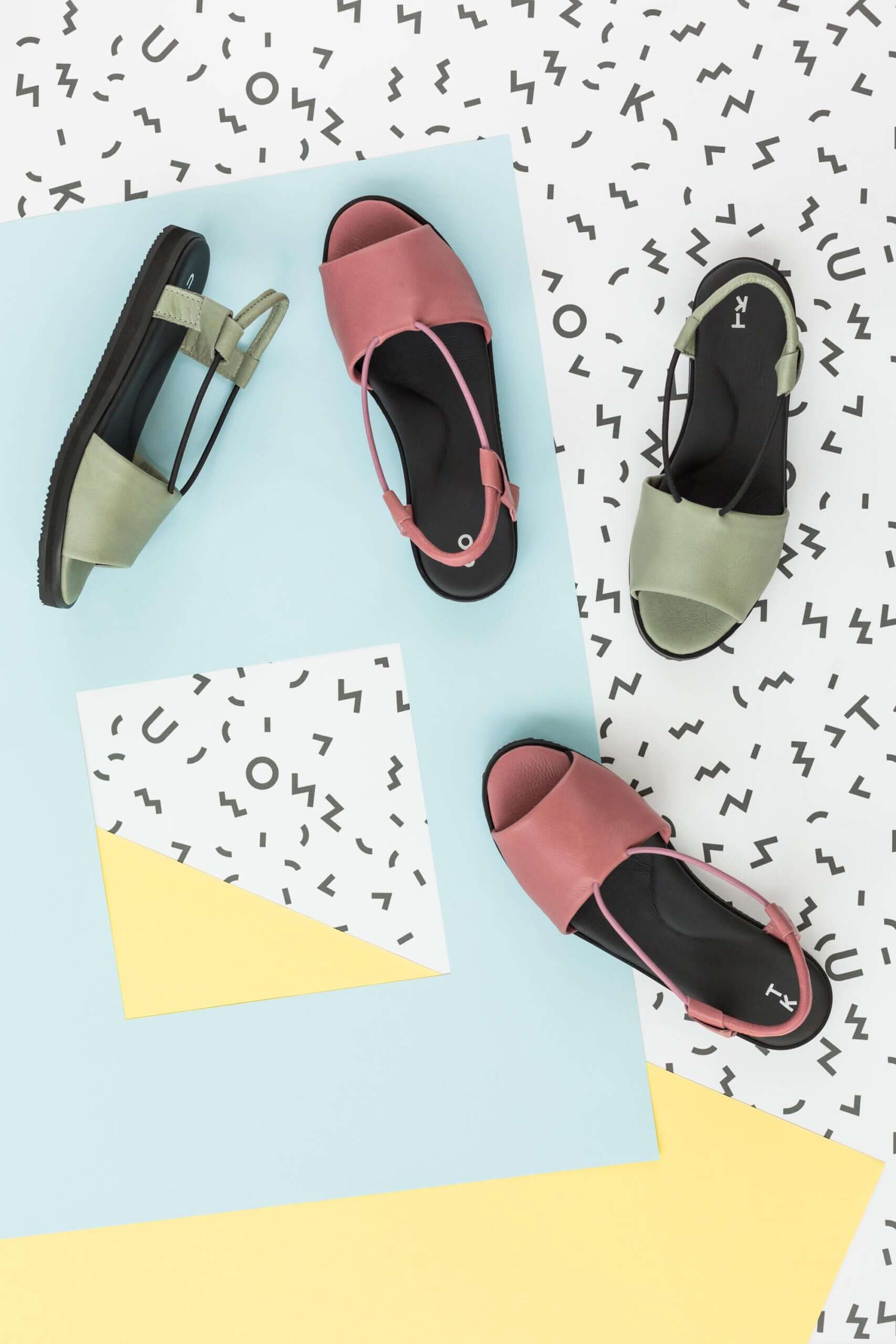 Berlin Green Leather Sandals
