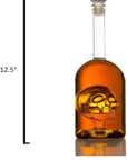Skull Decanter in Bottler Skull Head by The Wine Savant 750ml, Skull Bottle Skull Face Enlarges with Whiskey, Tequila, Bourbon Scotch or Rum - Great Gift for Any Bar!-4