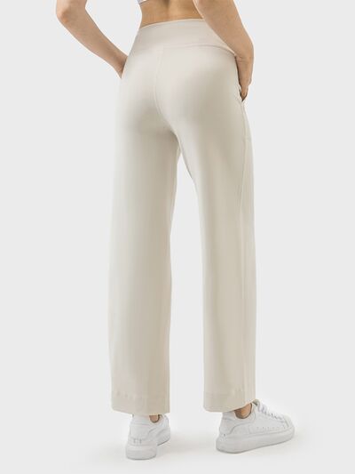 Drawstring Active Pants with Pockets-4