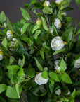 Cream artificial gardenia stem with green accents, 90cm tall, realistic petals for elegant home floral arrangements. by sostter at brixbailey.com