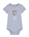 Furry Road Warrior: Bulldog Baby Bodysuit for Little Rebels!