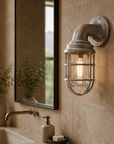 Beachamwell Raw Cast Swan Neck Wall Light - IP65