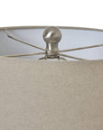 White Ceramic Table Lamp with Linen Shade