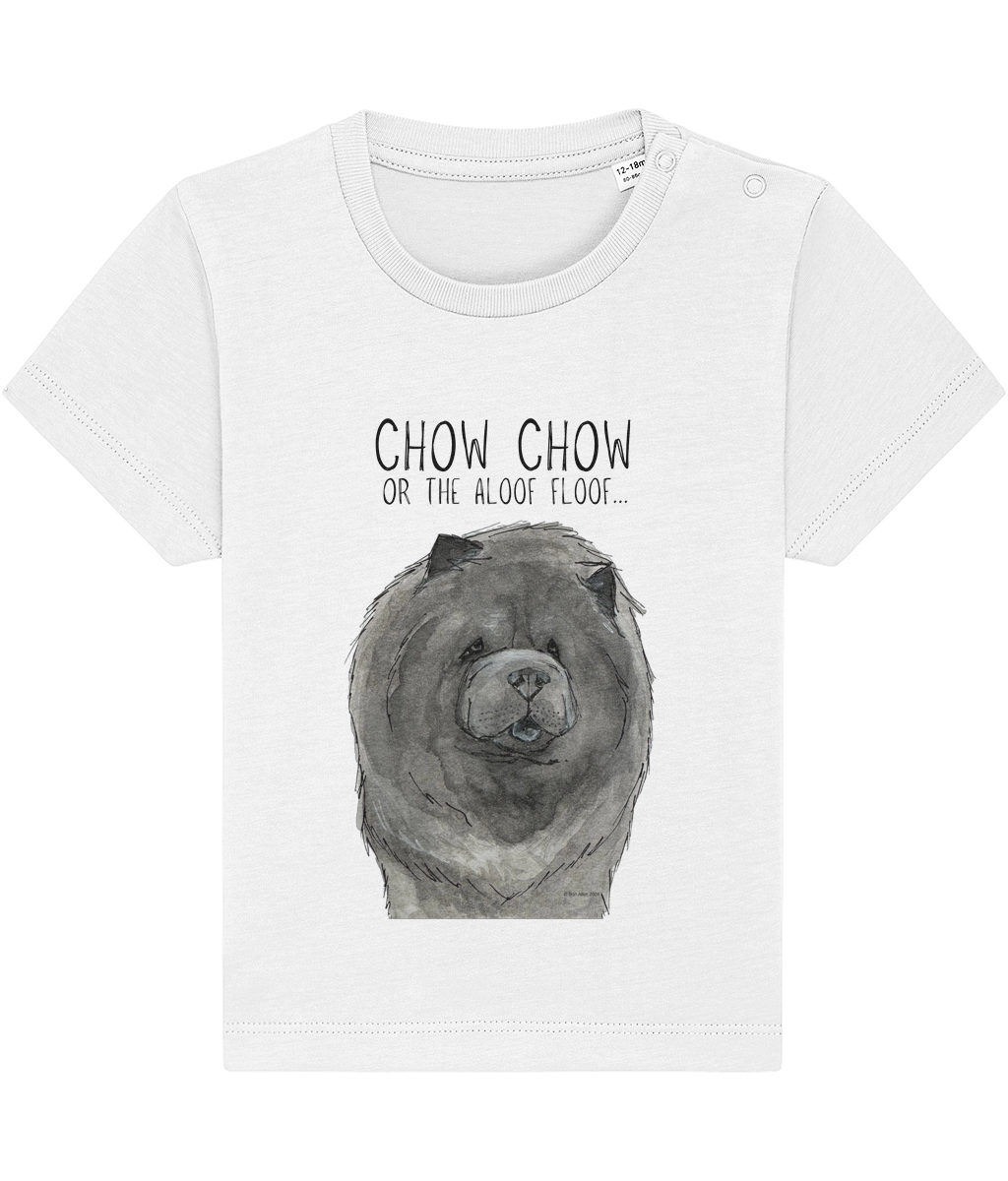 Cute &amp; Comfy Blue Chow Chow Baby T-Shirt – Perfect for Little Dog Lovers!