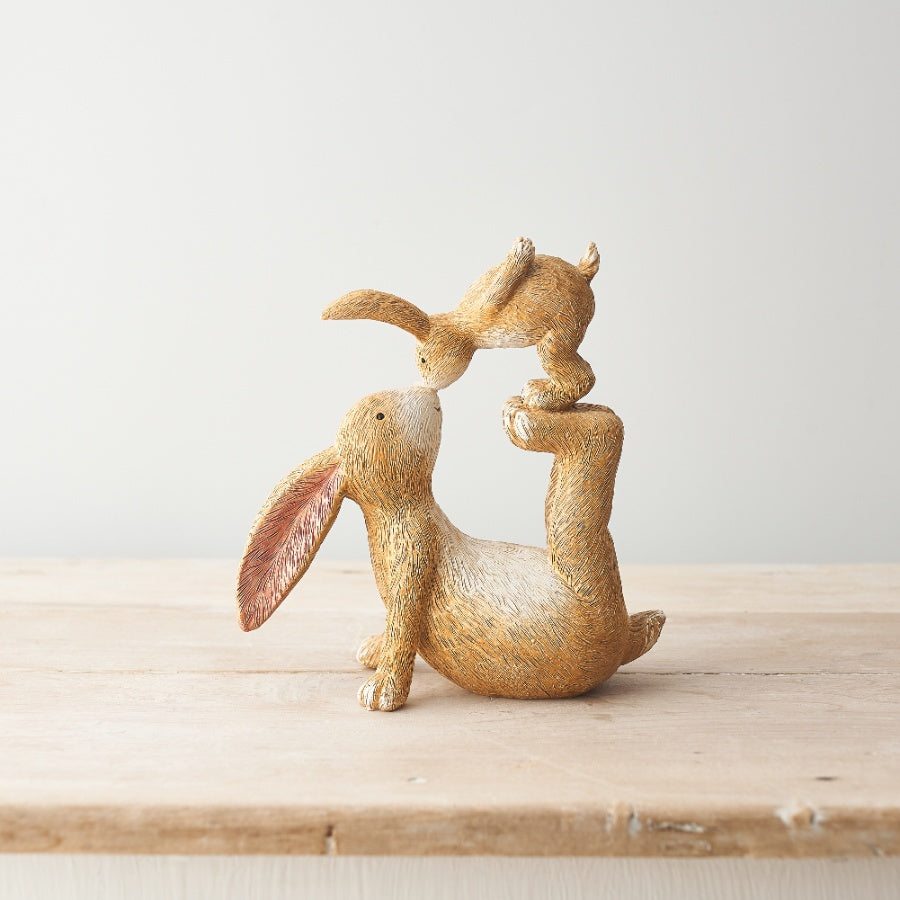 Kissing Bunnies Decorative Figurine