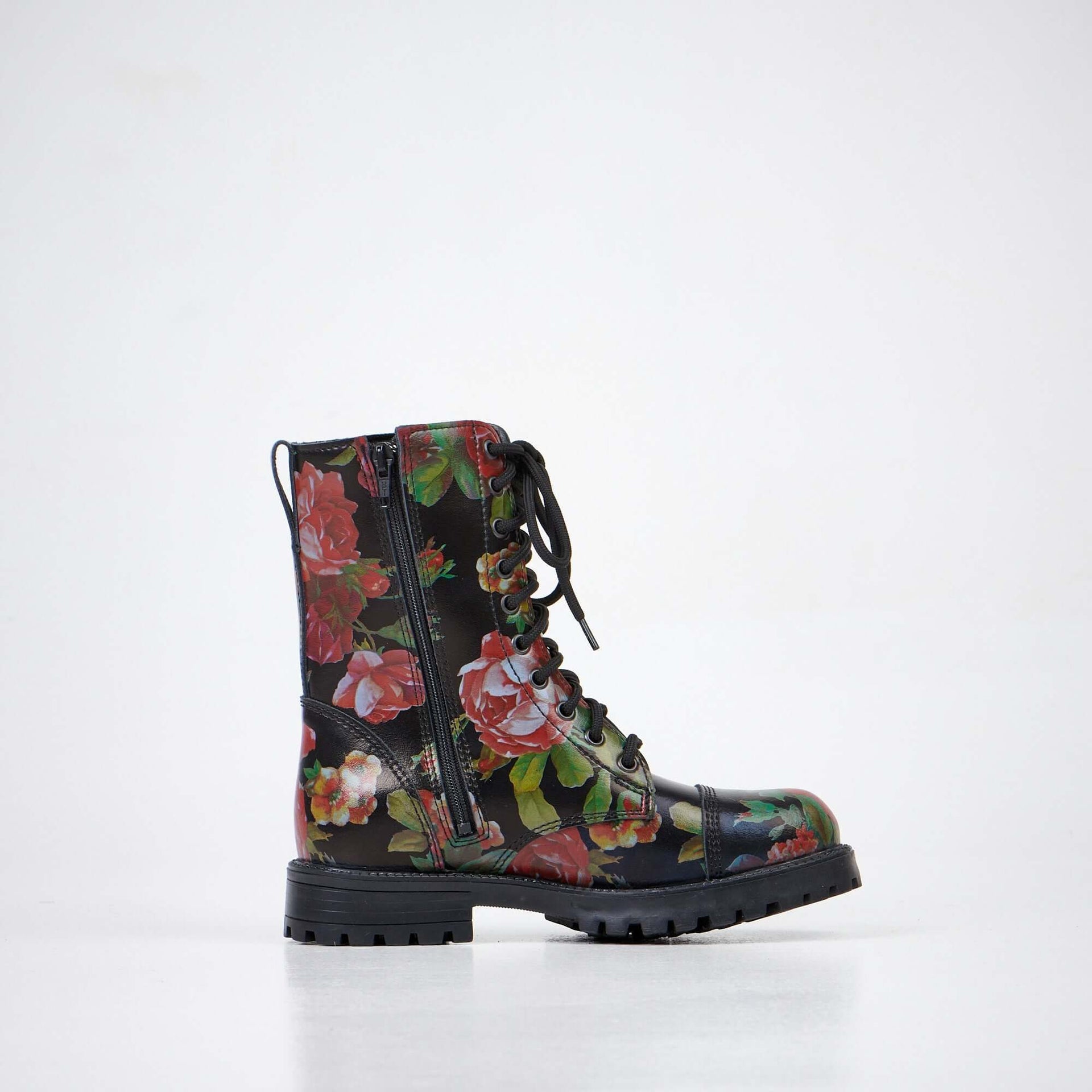 Durable 511 Red Roses Leather Boots – Stylish & Comfortable by Samelin at www.brixbailey.com