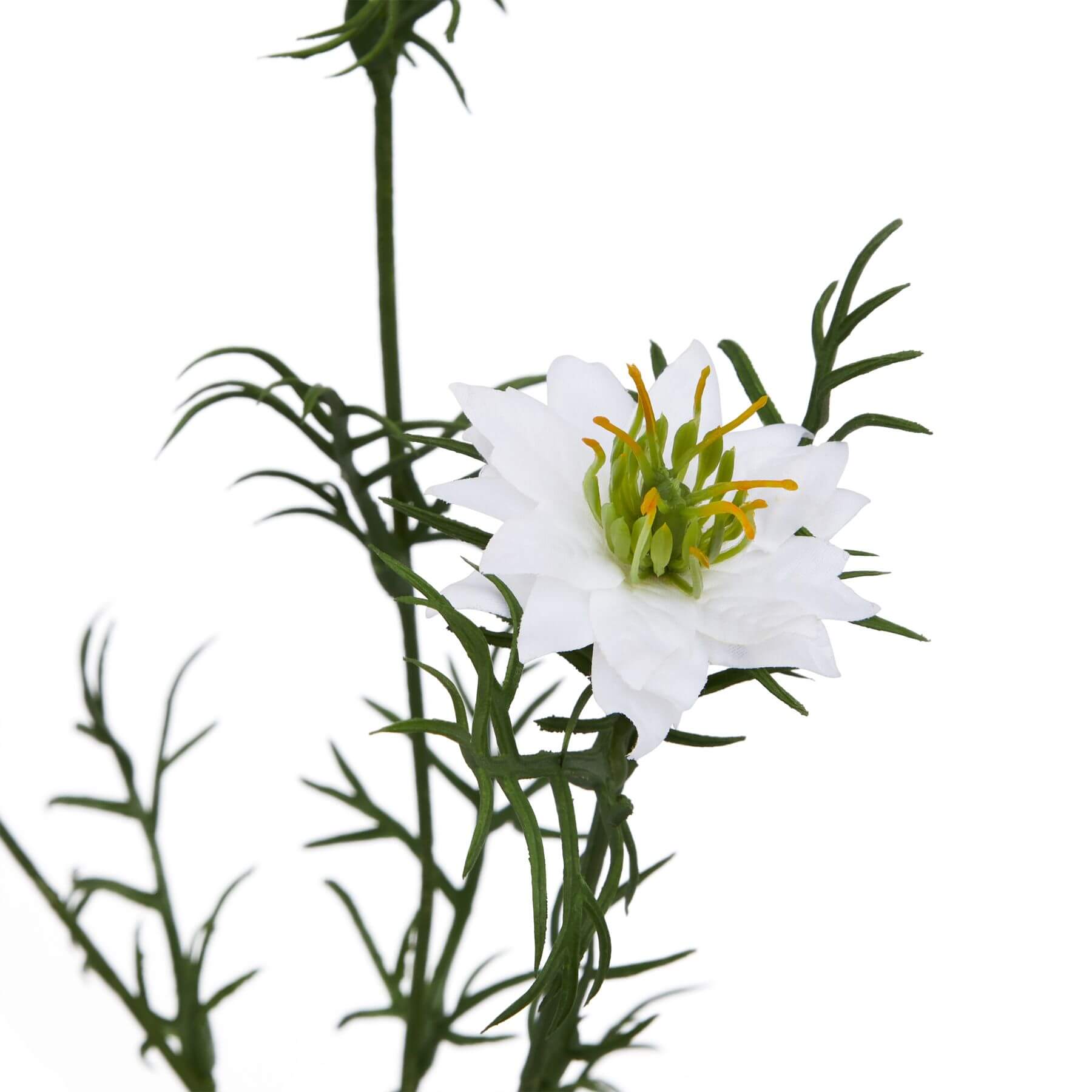 White Nigella Seed Faux Flower Stem