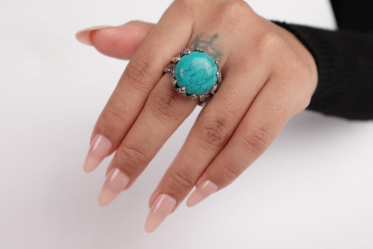 Mystic Statement Rings – Turquoise &amp; Labradorite Collection.