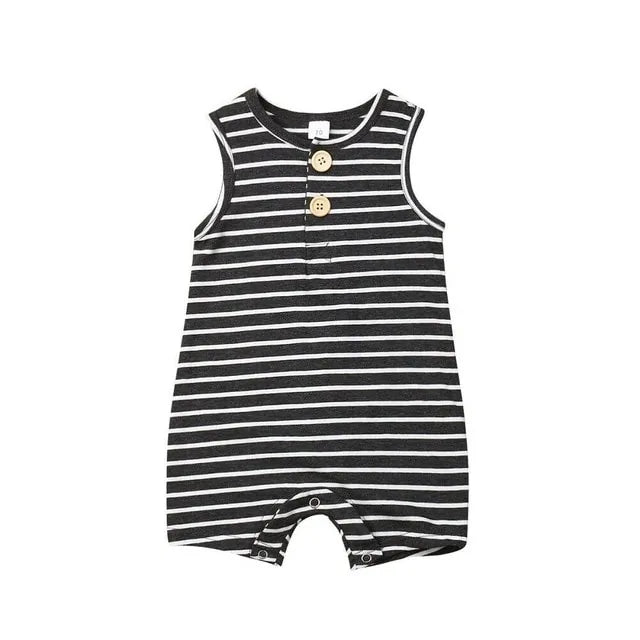 Adorable Baby Rompers for Boys & Girls - Soft Cotton Blend, Striped Design, Comfortable & Stylish for Everyday Wear by Baby Lamby at brixbailey.com