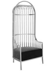 Eliza Silver Finish Dome Cage Chair