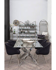 Eliza Silver Finish Dome Cage Chair