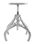 Maxi Silver Finish Adjustable Stool