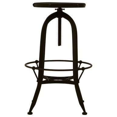 Vasco Green Marble and Black Finish Bar Stool