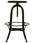 Vasco Green Marble and Black Finish Bar Stool