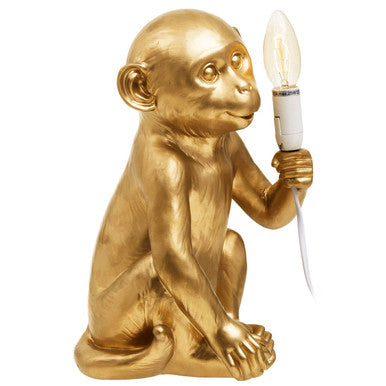 Gold Finish Monkey Lamp | Boho