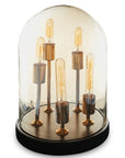 Amber Glass Table Lamp | Dome