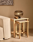 Large Ribbed Smoked Glass Table Lamp | Enola