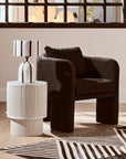 Black and White Stripe Papier Mache Table Lamp | Carta