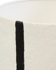 Black and White Stripe Papier Mache Table Lamp | Carta
