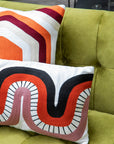 Curve Pattern Rectangular Cushion | Bosie Ozella