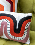 Curve Pattern Rectangular Cushion | Bosie Ozella
