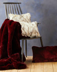 Bosie Red Wine Faux Fur Throw | Lamina