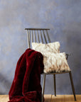 Bosie Red Wine Faux Fur Throw | Lamina