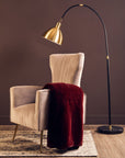 Bosie Red Wine Faux Fur Throw | Lamina