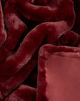 Bosie Red Wine Faux Fur Throw | Lamina