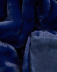 Bosie Navy Blue Faux Fur Throw | Lamina