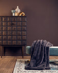 Bosie Grey Faux Fur Throw | Lamina