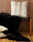 Bosie Black Faux Fur Throw | Lamina