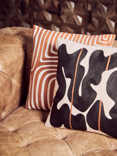 Black and Beige Cushion | Bosie Ozella