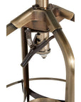 Gator Black Ash Wood and Brass Finish Adjustable Bar Stool