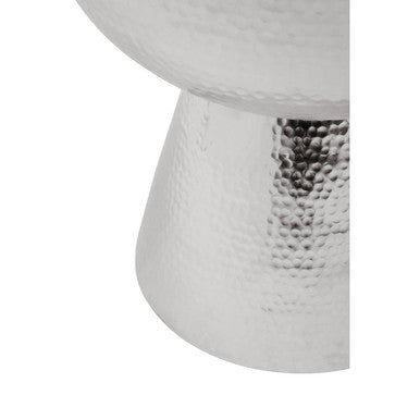 Jaipur Black Velvet Stool with Silver Finish Base