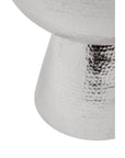 Jaipur Black Velvet Stool with Silver Finish Base