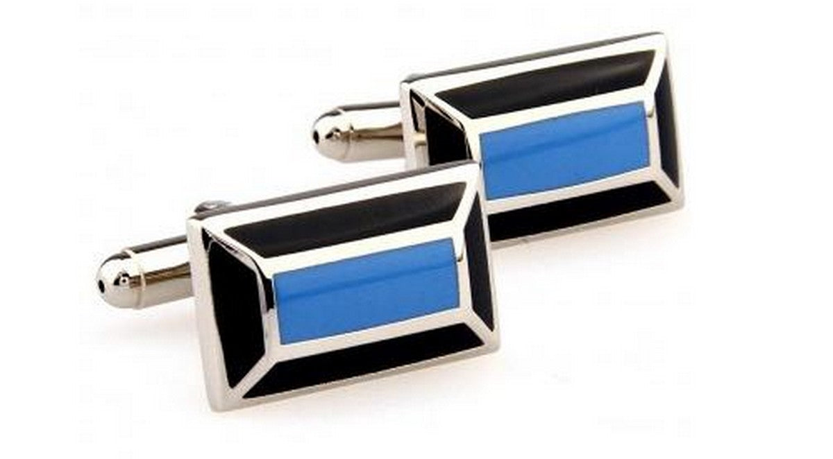 blue and navy cufflinks