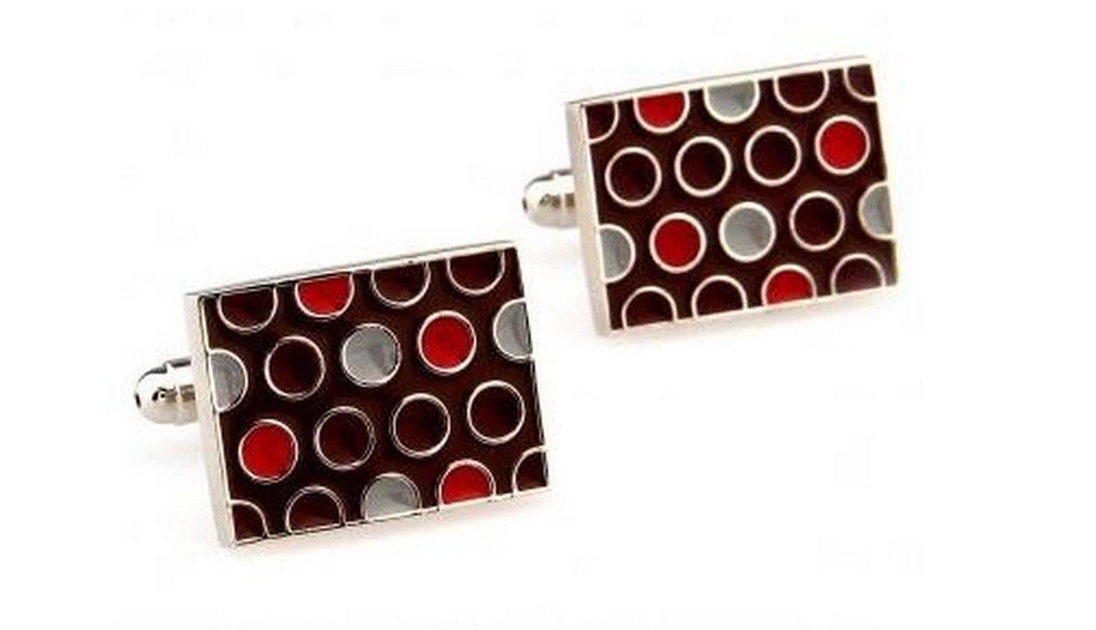brown spotty cufflinks