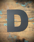 12" and 5" Black Fat Font Metal Letters.