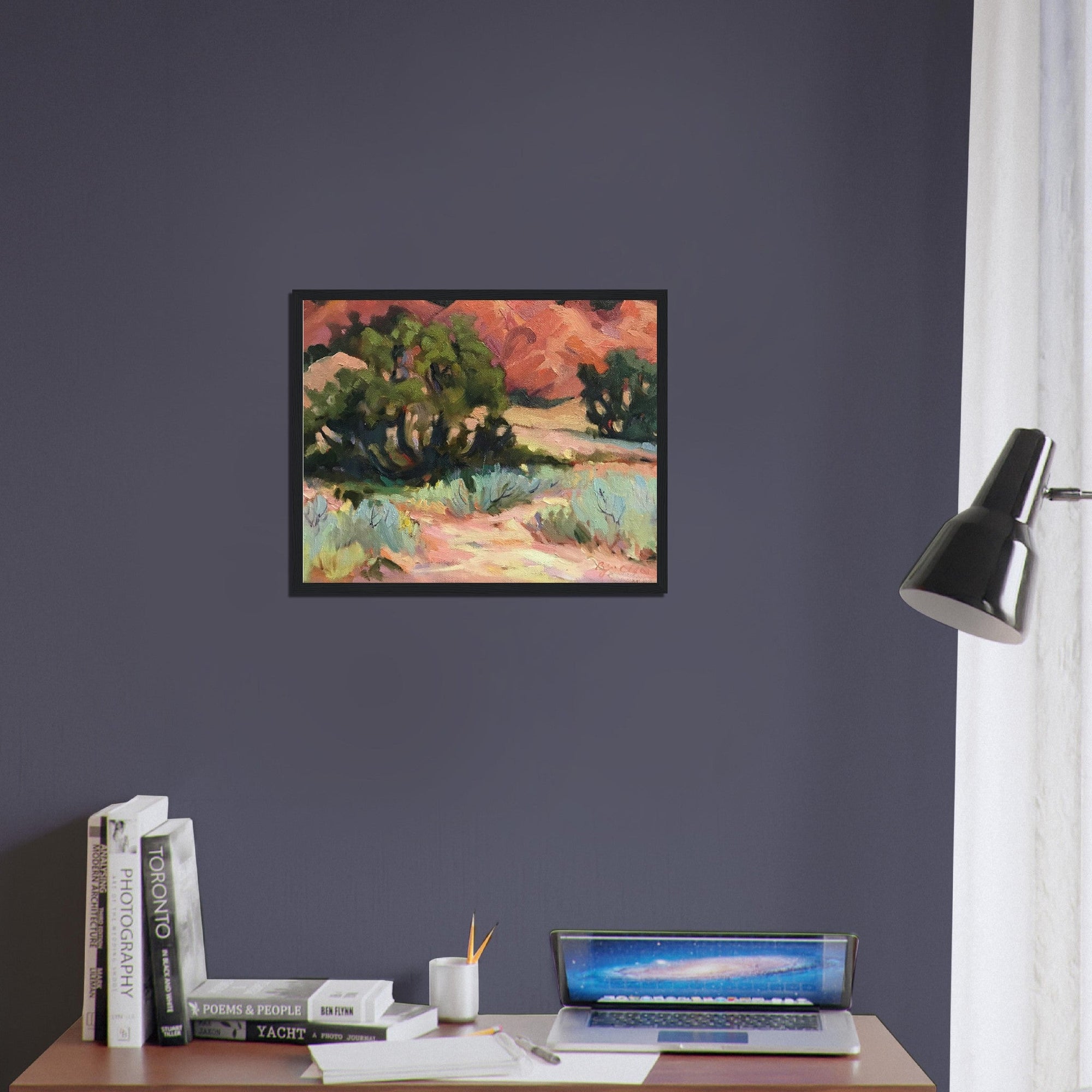 ‘Mesa at Ghost Ranch’ Southwestern Landscape | 16x20 Wooden Framed Art Print | Original Artwork by American Artist Barbara Cleary