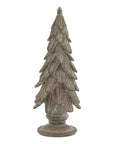 Spruce Tree Sculpture in Natural Brown