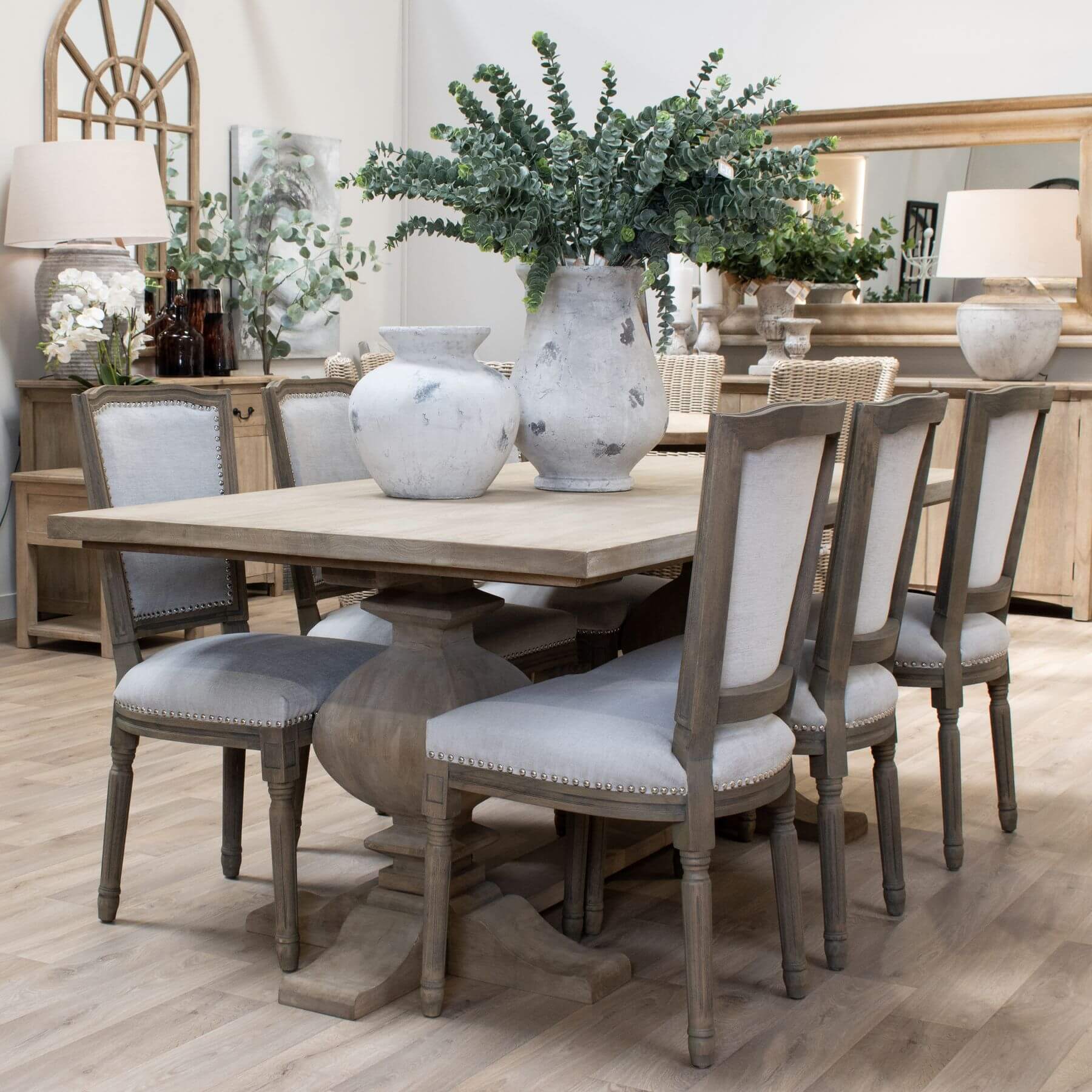 Large Dining Table Natural Wood Finish