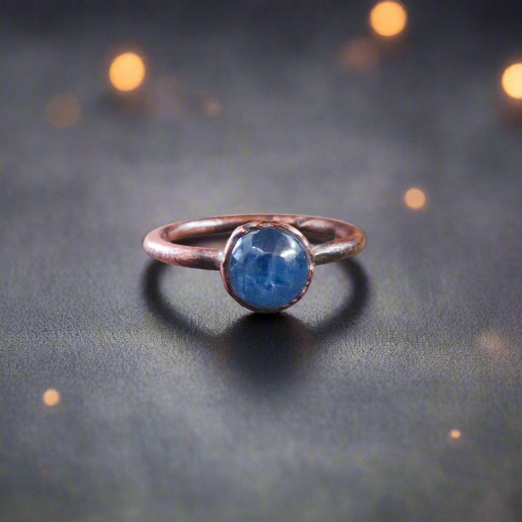Blue Kyanite Ring – Electroformed Copper | Handmade by Blackbird &amp; Sage