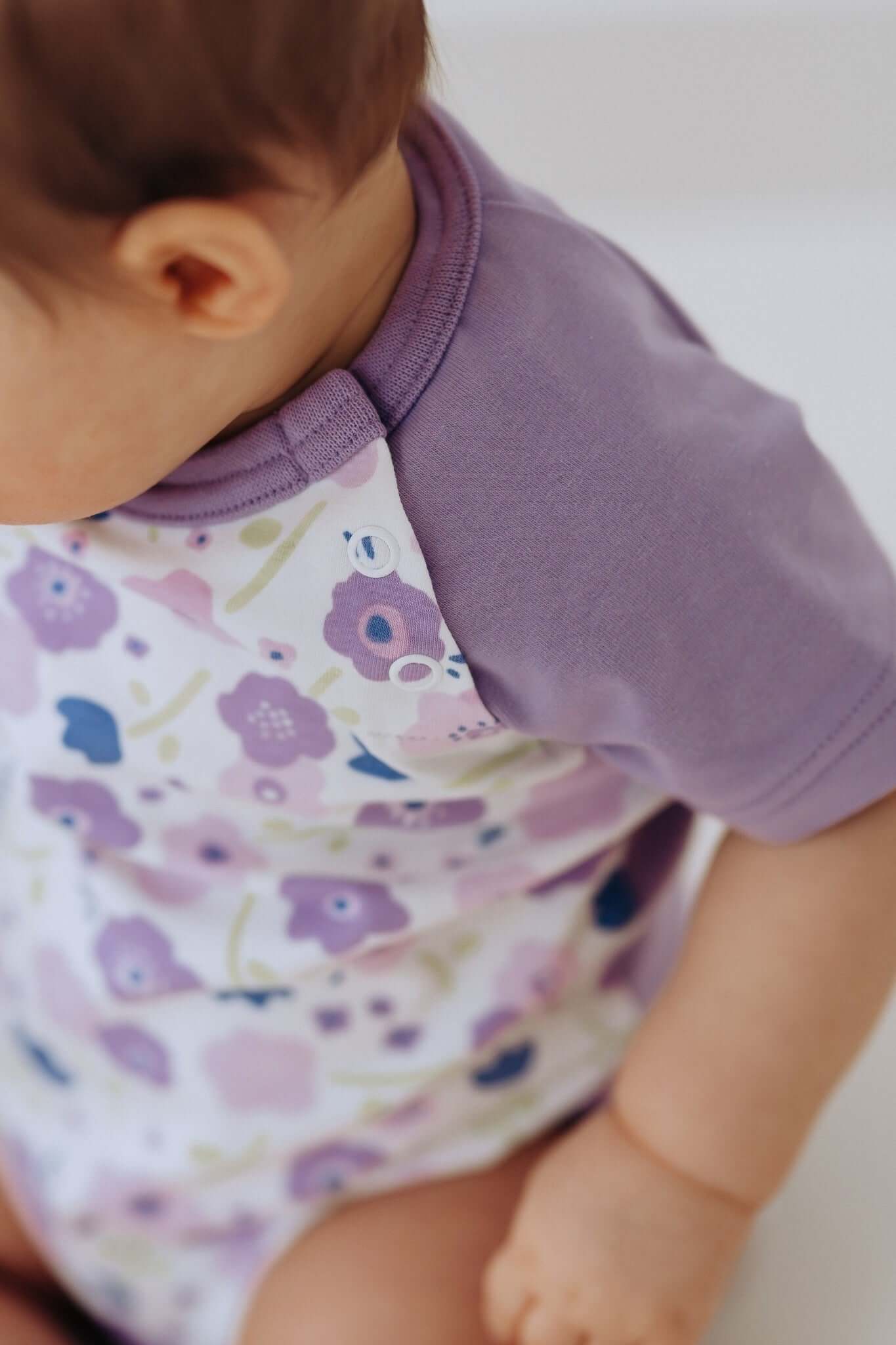 Short Sleeve Baby Onesie Summer Flowers