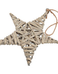 Handwoven Wicker Star Ornament for Holiday Decor