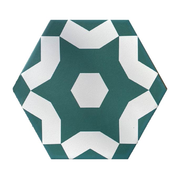 Lana porcelain hex floor tiles, premium anti-slip outdoor and indoor tiles, stylish luxury hexagonal porcelain tiles by Maria Starling Design at brixbailey.com