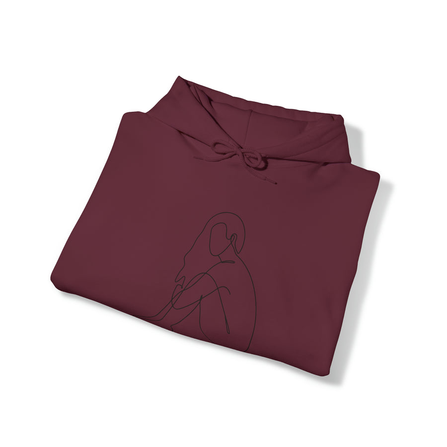 Female Form Graphic Print Unisex Hooded Sweatshirt